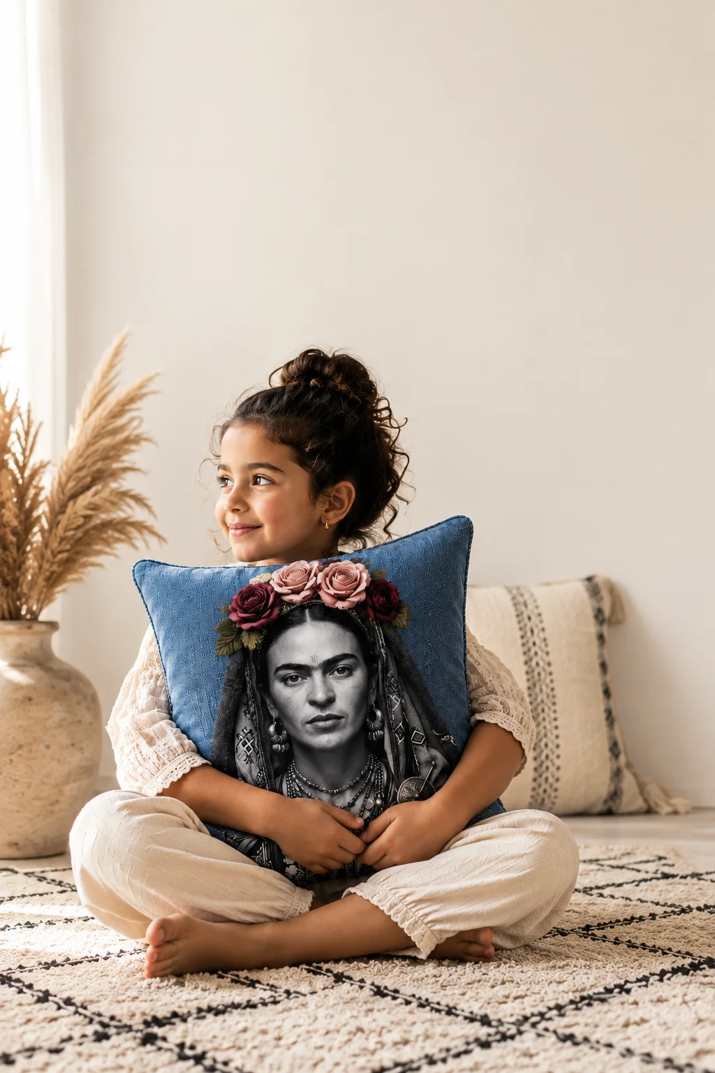 Enfant avec son coussin Melo Pillow