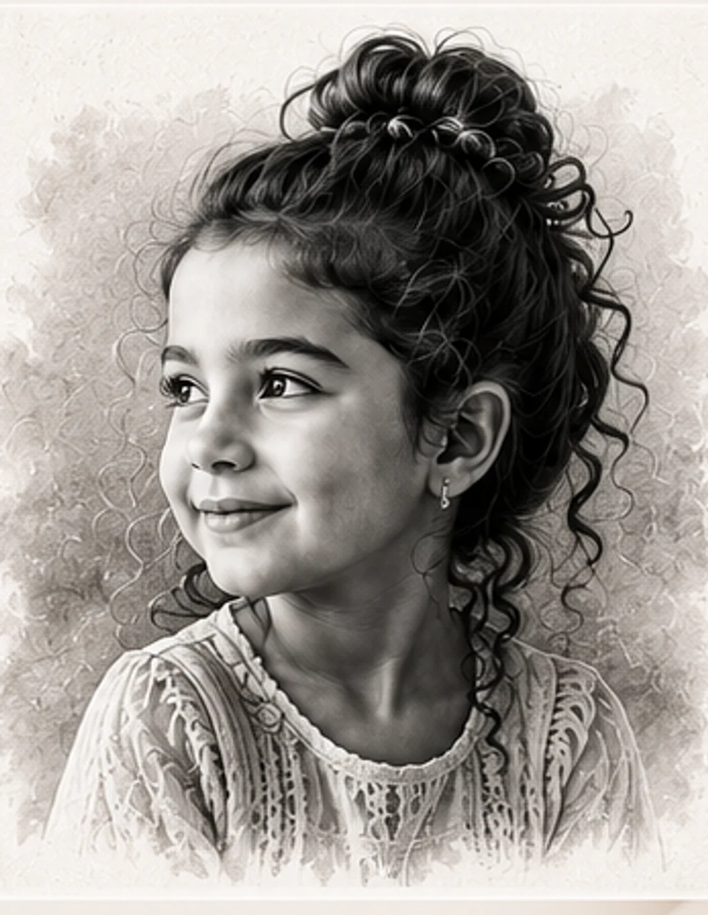 Le portrait préparé à l’atelier à partir de la photographie